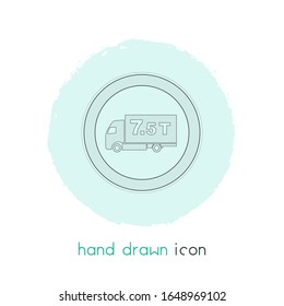 Weight Limit Icon Line Element. Illustration Of Weight Limit Icon Line Isolated On Clean Background For Your Web Mobile App Logo Design.