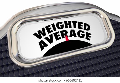 Weighted Average Scale Measurement Words 3d Illustration