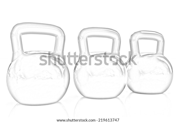 Weights On White Background Pencil Drawing Stock Illustration 219613747