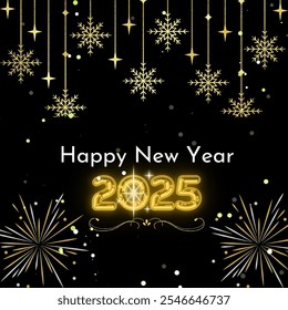 Welcome 2025 celebration text for new year's eve party event with fireworks collage in night sky. - Powered by Shutterstock