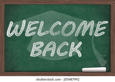 Welcome Back Message Welcome Back Written Stock Illustration 205487992 ...