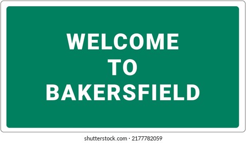 Welcome Bakersfield Bakersfield Logo On Green Stock Illustration ...