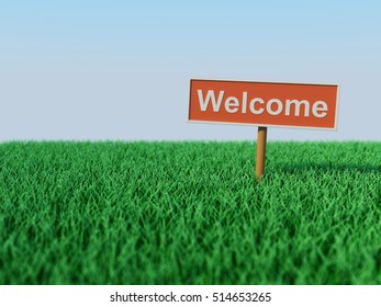 Welcome Concept -  3D Rendered Image