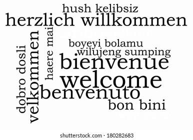 Welcome Different Languages Word Cloud Stock Illustration 180282683 ...