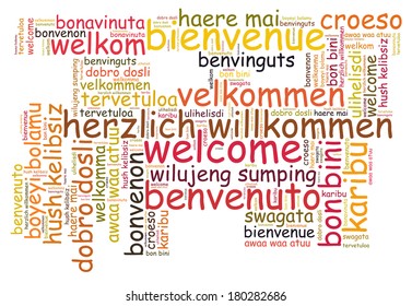 Welcome Different Languages Word Cloud Stock Illustration 180282686 ...