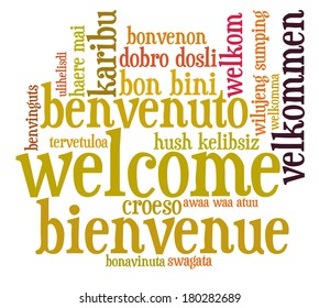 Welcome Different Languages Word Cloud Stock Illustration 180282689 ...