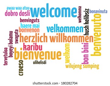 Welcome Different Languages Word Cloud Stock Illustration 180282704 ...