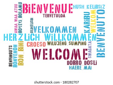 Welcome Different Languages Word Cloud Stock Illustration 180282707 ...