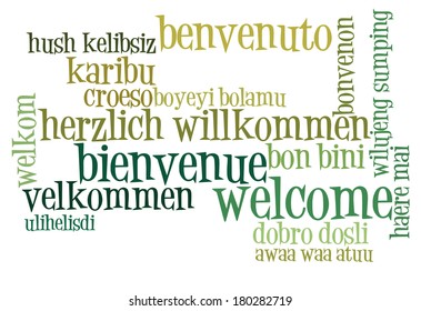 Welcome Different Languages Word Cloud Stock Illustration 180282719 ...