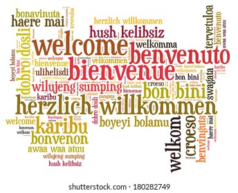 Welcome Different Languages Word Cloud Stock Illustration 180282749 ...