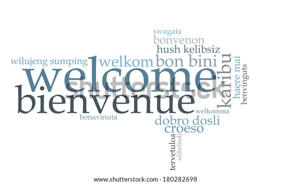 Welcome Different Languages Word Cloud Stock Illustration 180282698 ...