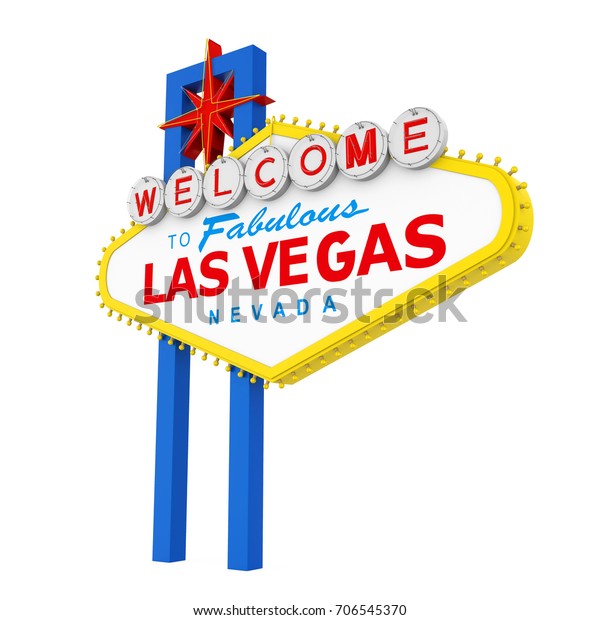 Welcome Fabulous Las Vegas Sign Isolated Stock Illustration 706545370