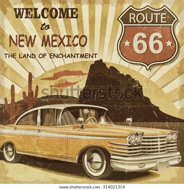 Welcome to New Mexico retro
poster.
