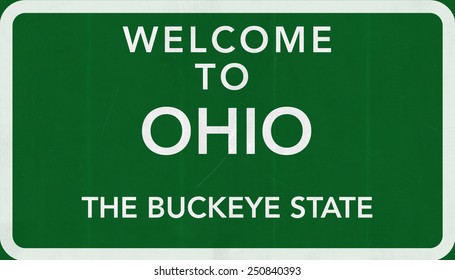 Welcome to Ohio USA Road Sign