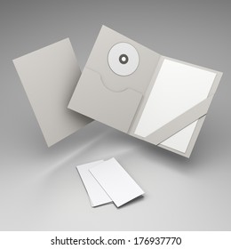 Welcome Pack Withe Leaflets On Grey