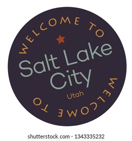 Welcome Salt Lake City Utah Tourism Stock Illustration 1343335232 ...