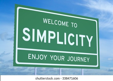 Welcome to Simplicity concept on road billboard