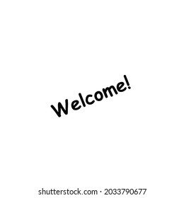 Welcome Text Isolated On White - Illustration