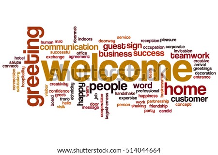 Welcome word cloud concept