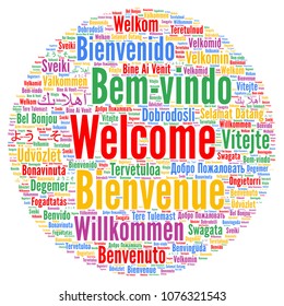 Welcome Word Cloud In Different Languages 