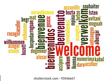 Welcome Word Cloud Different Languages Stock Illustration 93546667 ...