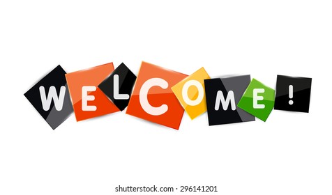 Welcome Word Each Letter On Separate Stock Illustration 296141201 ...