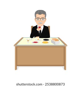 well drawn person having breakfast - Powered by Shutterstock