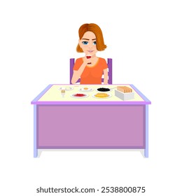 well drawn person having breakfast - Powered by Shutterstock