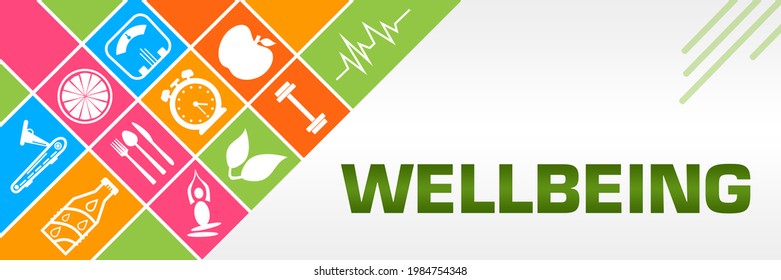 Wellbeing Concept Image Text Related Symbols Stock Illustration ...