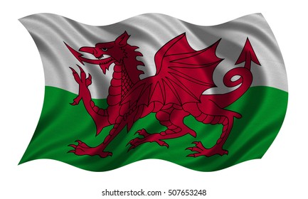 Welsh National Official Flag Patriotic Symbol Stock Illustration ...