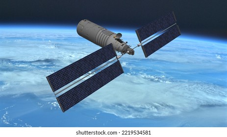 Wenchang, Hainan Province, China - 31st October 2022: 3D Illustration Of Mengtian Science Module Of China's Space Station Tiangong.