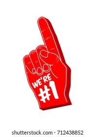 We're Number 1. 3D Foam Hand