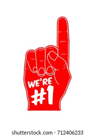 We're Number 1 Foam Hand