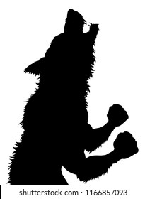 A Werewolf Or Wolfman Halloween Monster In Silhouette