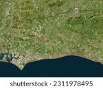 West Sussex, administrative county of England - Great Britain. High resolution satellite map