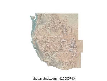 Western United States Topographic Map