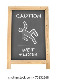 wet floor chalkboard floor