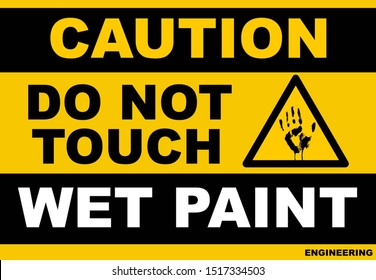 Wet Paint Signs Images.
