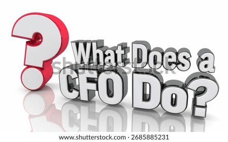 What Does a CFO Do Chief Financial Officer Executive Role 3d Illustration