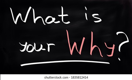 What Is Your Why?, Handwritten On A Blackboard 