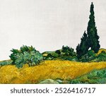 Wheat Field with Cypresses, Van Gogh