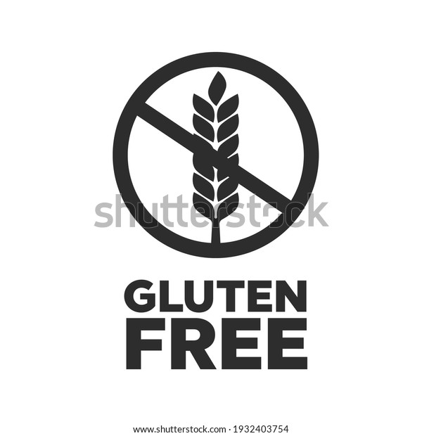 wheat gluten free grain icon. 100 Gluten Free\
sticker for food