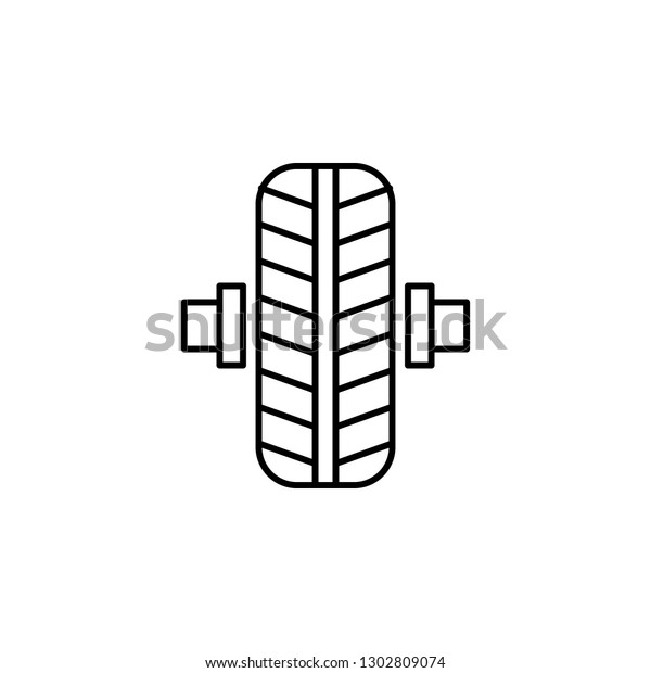 wheel, balancing, car icon. Can be
used for web, logo, mobile app, UI, UX on white
background