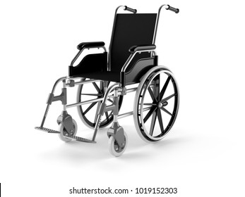 Wheel Chair Isolated On White Background. 3d Illustration