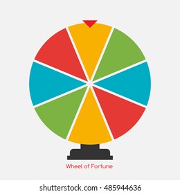 Wheel Of Fortune, Lucky Icon.  Illustration 