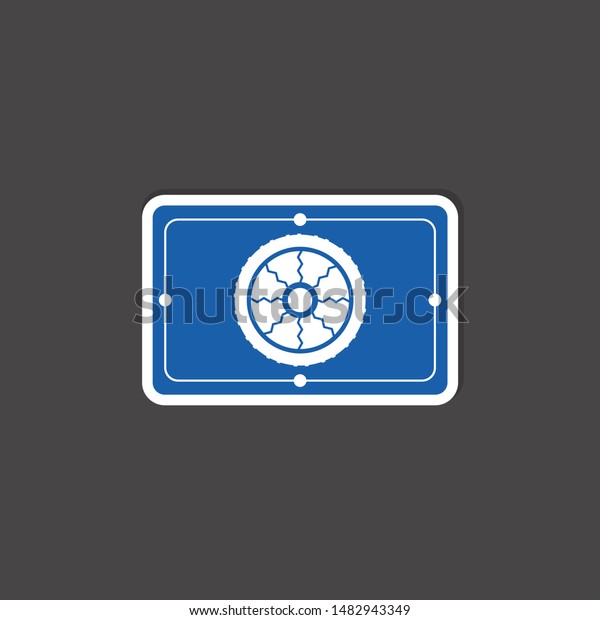 wheel icon to be used for web print and\
mobile application