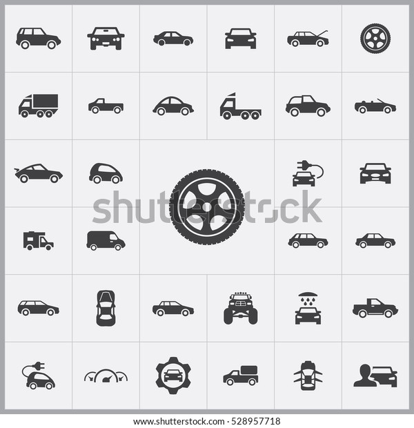 wheel\
icon. car icons universal set for web and\
mobile