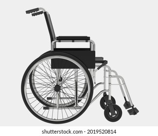 Wheelchair isolated on background. 3d rendering - illustration