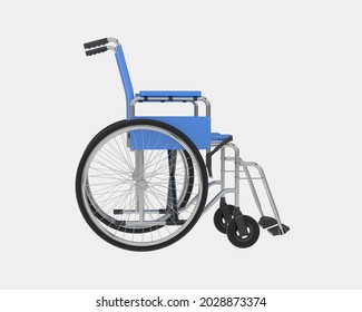 Wheelchair isolated on background. 3d rendering - illustration