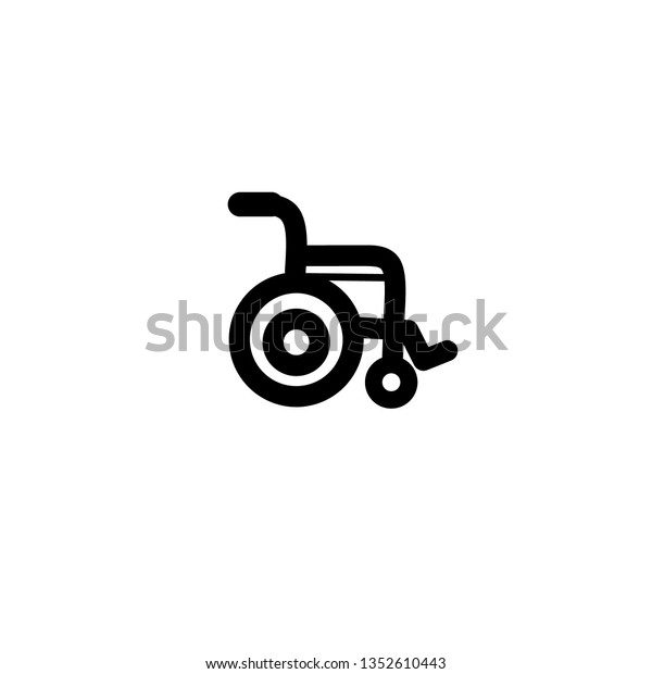 Wheelchair Line Art Icon Stock Illustration 1352610443 | Shutterstock